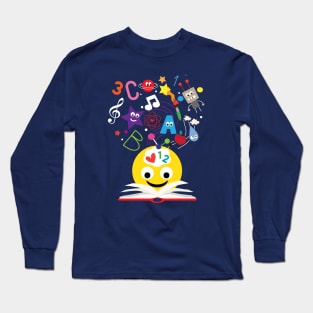 I love Reading! Cute Reading Emoji Gifts for Teachers Long Sleeve T-Shirt